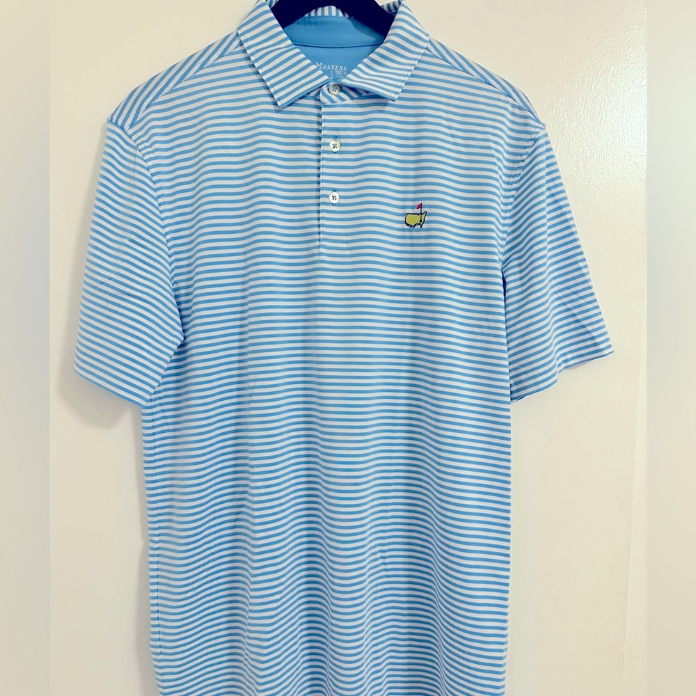 Medium Men’s Master’s Polo Blue and White